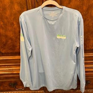 Vineyard Vines long sleeved performance tee XS.  Light blue.